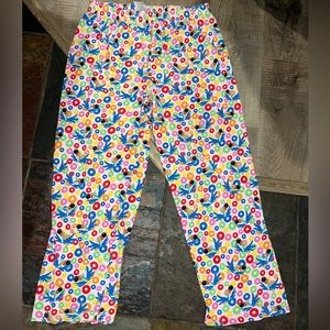 Kelloggs FROOT LOOPS Pants XL pink Blue Stretch Tie Waist Toucan Sam Cotton XL